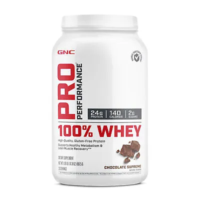 GNC Pro Performance 100% Whey Protein Powder - Chocolate Supreme 25 Servings USA • $43.99