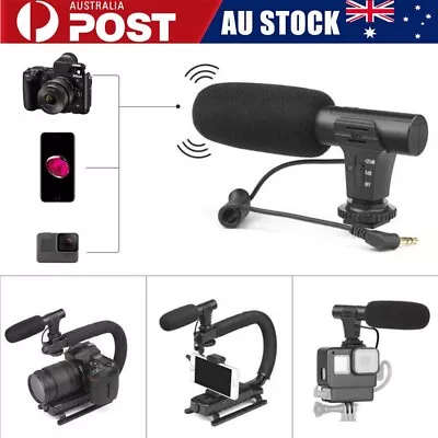 3.5mm Video Mic Microphone For Nikon Canon DSLR Camera DV Camcorder Mic Systems • $26.98