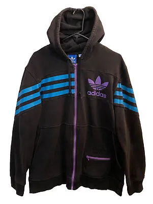 ADIDAS Trefoil ULTRASTAR Full ZIP HOODIE Sweater Hip Hop Skate BMX Mens L RARE • $75