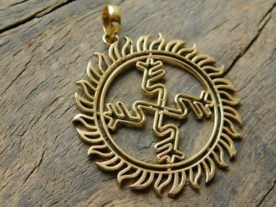 $10.48 • Buy Healing Spirit Pendant Solar Flair Energy Of Sun Sacred Geometry SWASTIK Pendant