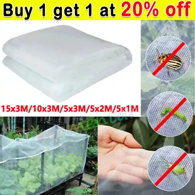 15M Garden Fine Mesh Protect.Net Vegetable Crop Plant BirdInsect Protection Net • £3.56