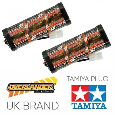 Overlander 2x 3300mah 7.2v Nimh Battery Pack Stick SubC - Tamiya RC Car • £36.95