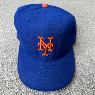 New York Mets Hat New Era Fitted 7 3/8 Blue Baseball Jersey Jacket USA VTG • $38.49