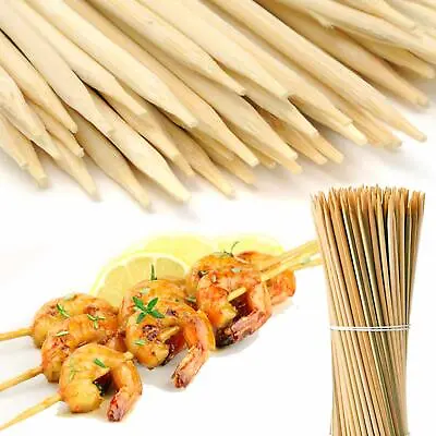 £2.50 • Buy New Bamboo Skewers Sticks For BBQ Kebab Fruit BBQ Outdoor Party Wooden Sticks UK