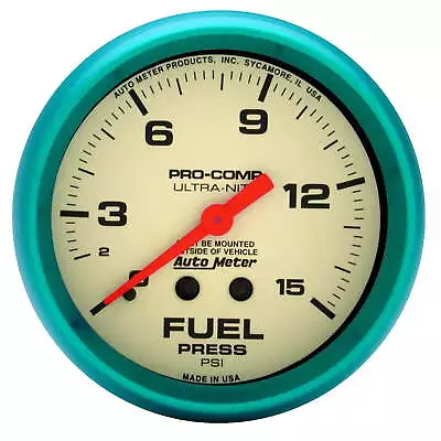 AutoMeter 4511 Ultra-Nite Mechanical Fuel Press. Gauge 2-5/8 • $102.81