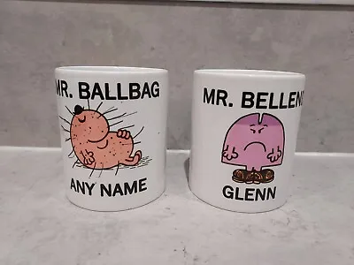 Mr Men Ballbag Personalised Mugs Funny Gifts Present Rude GIFT  LITTLE MISS MUG • £8.85