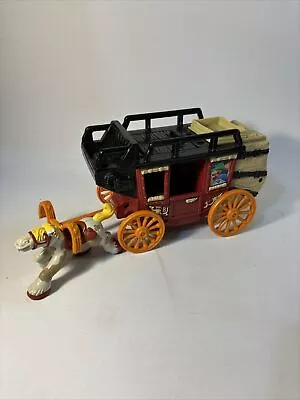 Vintage Fisher Price Imaginext Western Cowboy Cannonball Stage Coach With Horse • $27