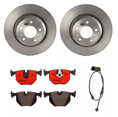 Brembo Rear Brake Kit Ceramic Pads Sensor And Disc Rotors For BMW E38 740i 740iL • $174.95