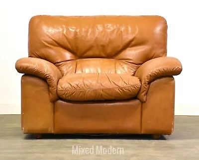 Italian Leather Club Lounge Chair • $799