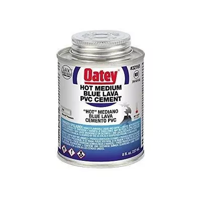 Oatey 32160 8 OZ. PVC Blue Lava HOT Medium Bodied Cement-UP To 6  Diameter • $14.75