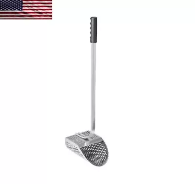 Metal Detector Sand Scoop With Stainless Steel Handle 10 Mm Round Hole Stud Find • $84.48