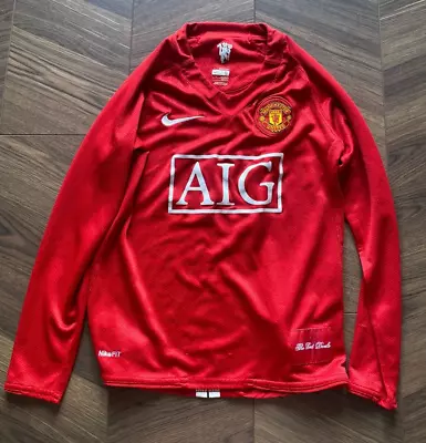 RARE RETRO Manchester United SHIRT CHAMPIONS LEAGUE WINNERS  LONG SLEEVE • $1.52