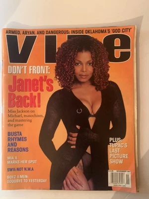 $75 • Buy VIBE Magazine November 1997 Janet Jackson Busta Rhymes Tupac Shakur