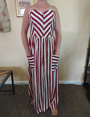 $21.96 • Buy Summery Striped Maxi Dress