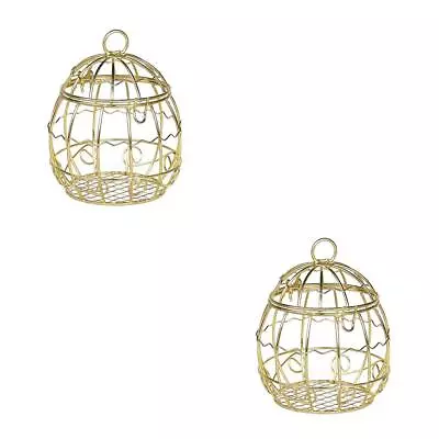 1/2/3 Birdcage Candy Box Romantic Nest Gift Case Craft Metal Birdhouse Favor • $19.17