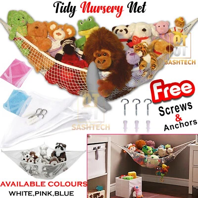 £3.85 • Buy Toy Net Stuffed Hammock Animals Kids Storage Hanging Organizer Corner Jumbo Toys