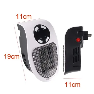 $13.19 • Buy Portable Electric Space Heater Mini Fan With Remote Control Wall Sockets New
