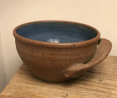Unusual Signed Studio Pottery Blue Glazed Bowl LE • £4