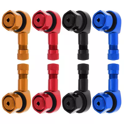 2pcs 90 Degree CNC Aluminum Alloy Motorcycle Wheel Tire Valve Stems Tubeless • $6.75