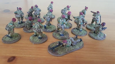 £48 • Buy WW2 British Paratroopers X16 - 28mm Metal Miniatures - Well Painted