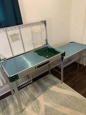 Vintage Coleman Portable Camping Kitchen With Game Table/Sink • $205