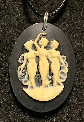 THREE MUSES CAMEO Necklace Resin Hand Made (large) Goddess Ancient Greek Inspire • $5.99