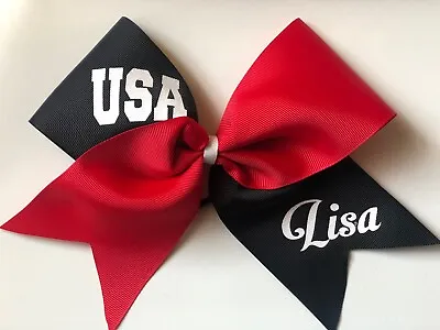 1 Custom Made Cheerleading Cheer Dance Gym Hair Bow  Choose From 17 Colours  • £6