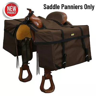 Heavy Duty Washable Saddle Panniers Horse Bag W/ Adjustable Straps Hunting Camp • $286.83