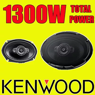 KENWOOD 6 X9  6x9 1300W 5-way Car Rear Deck Oval Shelf Speakers Brand New Pair • £64.99