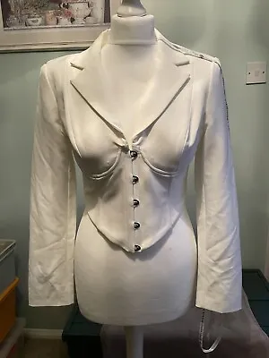 £39.99 • Buy Lavish Alice Tie Back Corset Blazer Jacket White Ivory Size 10