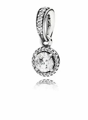 $59.40 • Buy Authentic PANDORA Round Silver Pendant With Clear Cubic Zirconia
