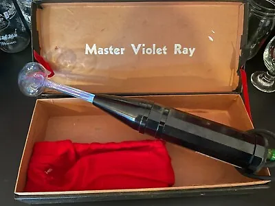MEDICAL QUACKERY: Quack Science Master Ray Violet Ray Machine With Wand - WORKS! • $209