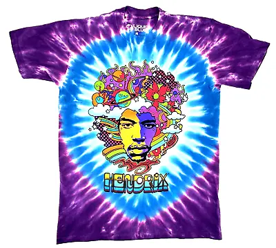 Jimi Hendrix Jimi Mod Tie Dye Liquid Blue Music T-Shirt Size 2 Extra Large • $37.99