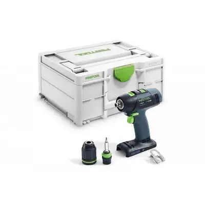 Festool T18+3 18v Cordless Drill Bare Unit In Systainer Sys M 187 Box 577226 • £189