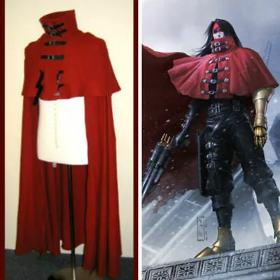 New Vincent Valentine Cosplay Red Cloak Cape Final Fantasy VII Cosplay Costume  • $47
