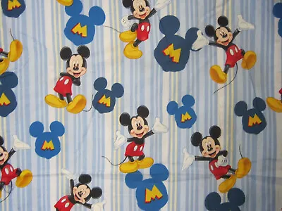 Springs Cotton  M Is For Mickey Allover  1 Yard 16  X 40  Prewashed • $7