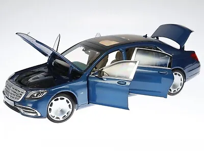 Mercedes Maybach X222 S650 2018 Blue Diecast Modelcar 183425 Norev 1:18 • $249.90