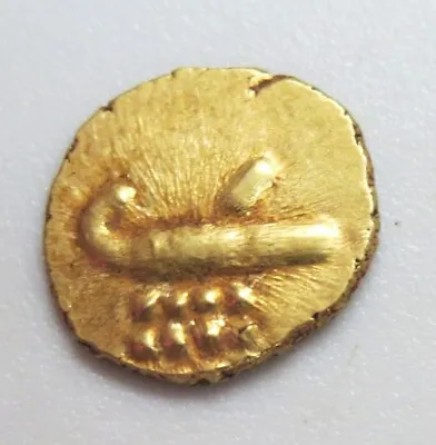  17th - 18th CENTURY GOLD INDIA TRAVANCORE INDIAN STATE FANAM COIN FR.-732 • $122
