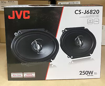 JVC 6x8  6 X8  6inch X 8inch 500W TOTAL CAR DOOR/SHELF COAXIAL SPEAKERS PAIR • £34.99