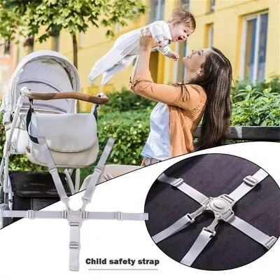 High Chair Security Straps Replacement 5 Point Children Safety Harness Straps UK • £6.29