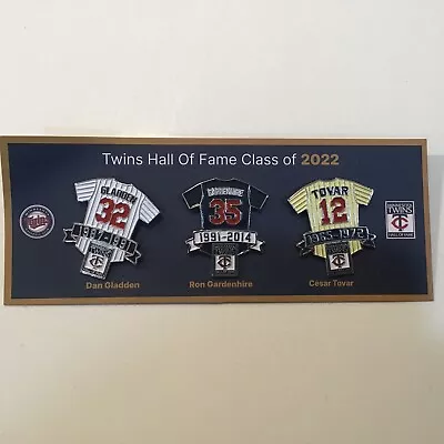 Minnesota Twins Hall Of Fame Class Of 2022 Pin Set (Tovar Gladden Gardenhire) • $12