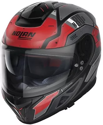 Nolan N80-8 Starscream Motorcycle Helmet Flat Black/Red • $339.95