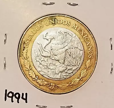 Mexico 10 Nuevos Pesos 1994 Silver Coin .925 Moneda De Plata .925 • $11.99