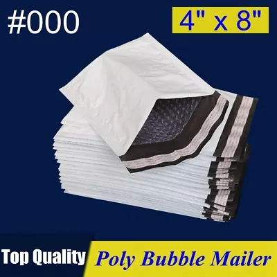 #000 4x8 (4x7) Poly Bubble Mailer Self Padded Envelope Bag 2550100200500Pcs • $5.15
