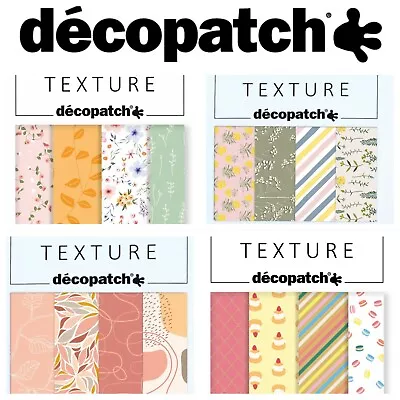£6.99 • Buy Decopatch Paper For Decoupage Pack Of 4 Full Sheets Gift Set Party Pack