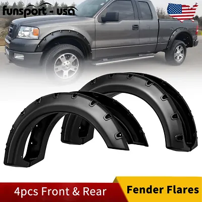 Fender Flares For 04 05 06 07 08 Ford F-150 F150 Pocket Rivet Smooth Style 4× • $81.59