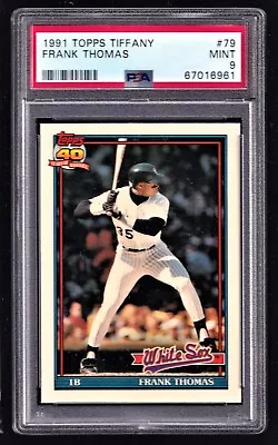 1991 Topps Tiffany Frank Thomas #79 PSA 9 Mint First Year In MLB LOW POP 162 • $99