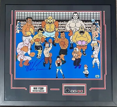 Mike Tyson Signed Autographed 11x14 Framed Punch Out Photo Tyson Hologram 2 • $224.99