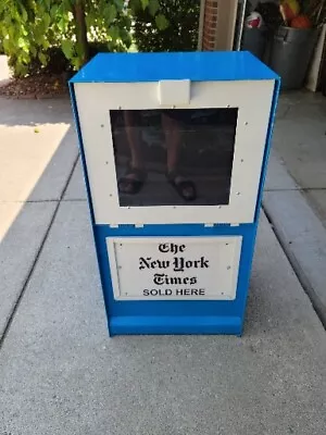 Rare New York Times VINTAGE Newspaper Rack Stand Box • $599.95