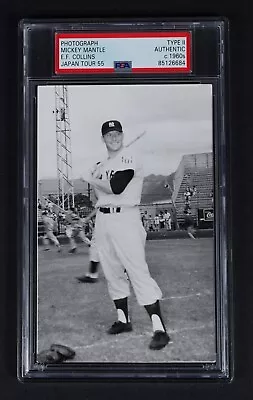RARE 1955 Mickey Mantle Yankees Tour Of Japan 1960’s Type 2 3.5x5.5  Photograph • $325